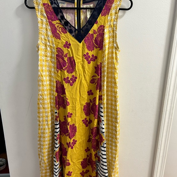 Matilda Jane Yellow Red Sleeveless Sundress - Picture 1 of 3